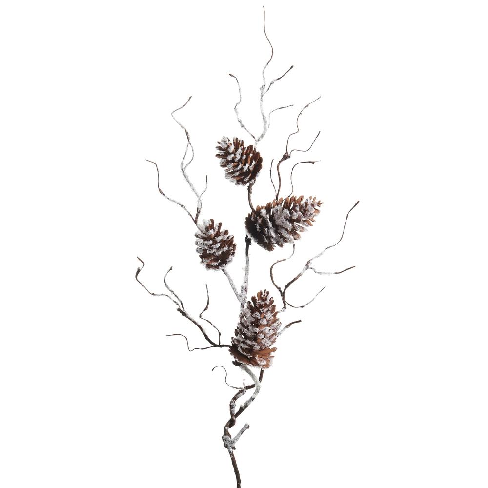 RAZ Imports 28" Frosted Pinecone Branch