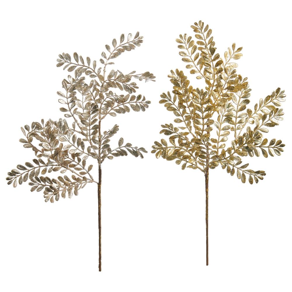 RAZ Imports 28" Gold and Champagne Laurel Leaf