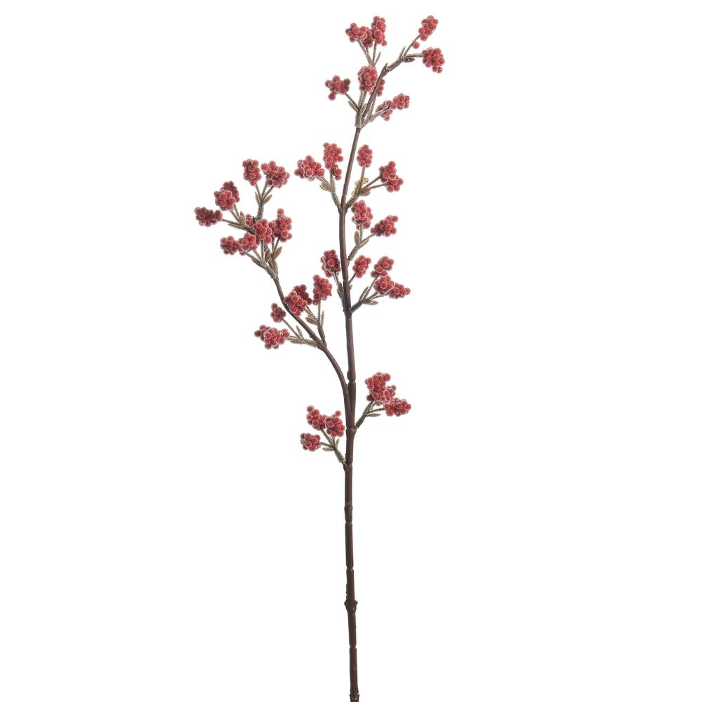 RAZ Imports 28" Iced Red Berry Spray