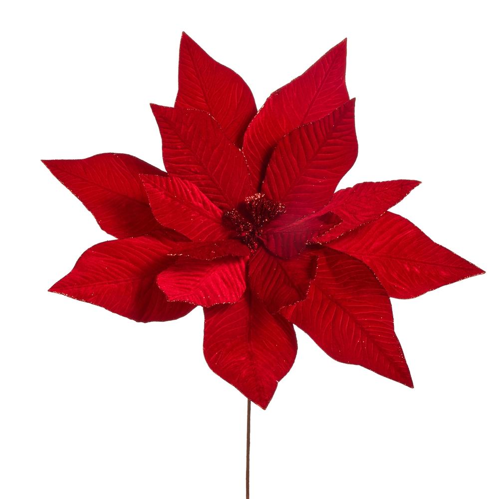 RAZ Imports 28" Red Velvet Poinsettia