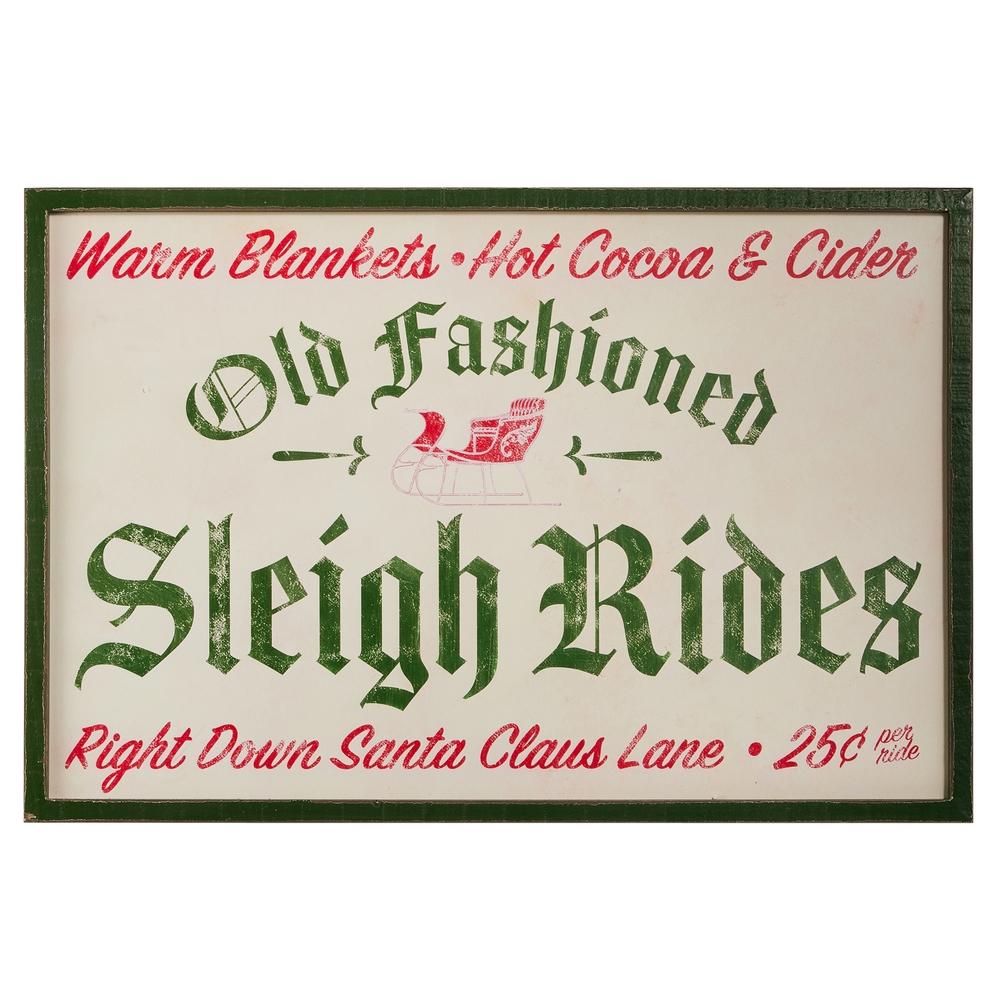 RAZ Imports 28" Sleigh Rides Wall Art