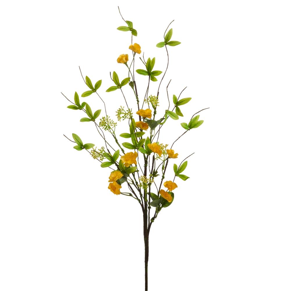 RAZ Imports 28" Yellow Blossom and Leaf Spray