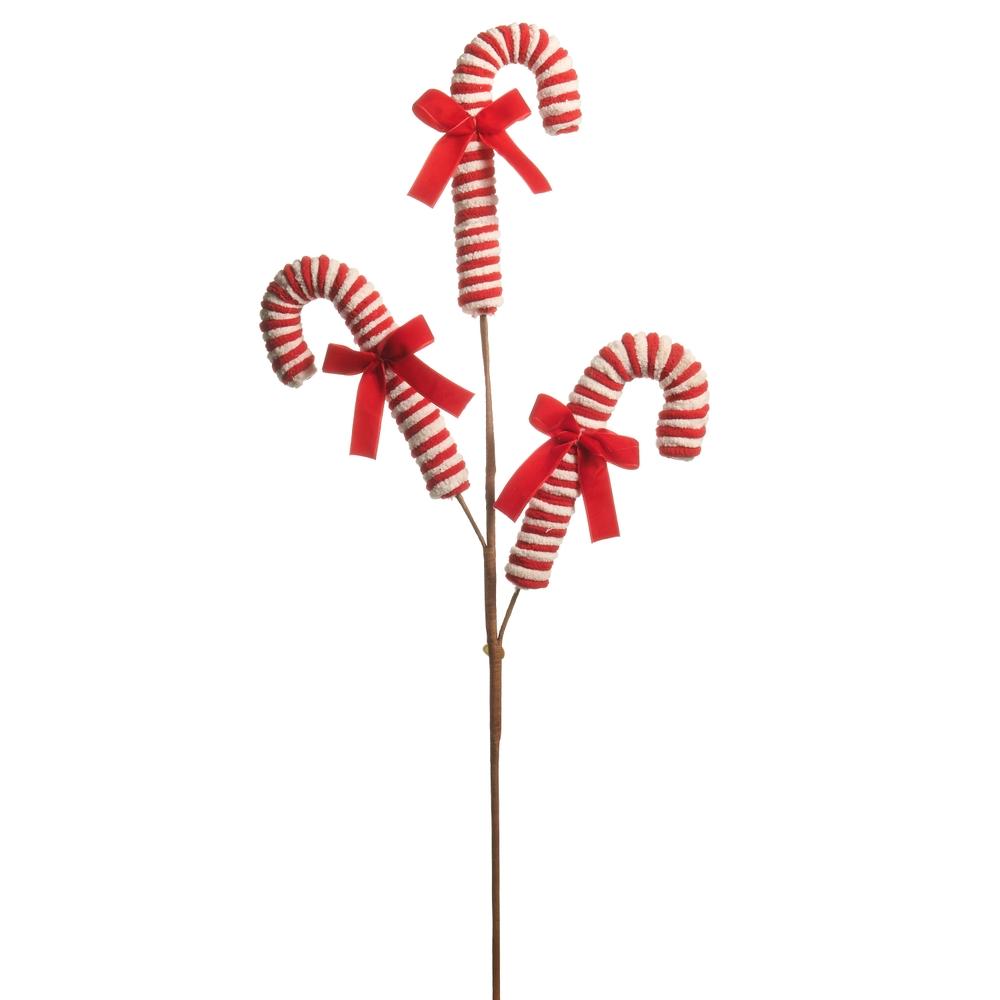 RAZ Imports 29" Red and Tan Peppermint Spray