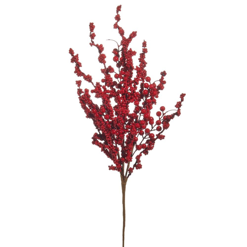 RAZ Imports 29" Red Berry Spray