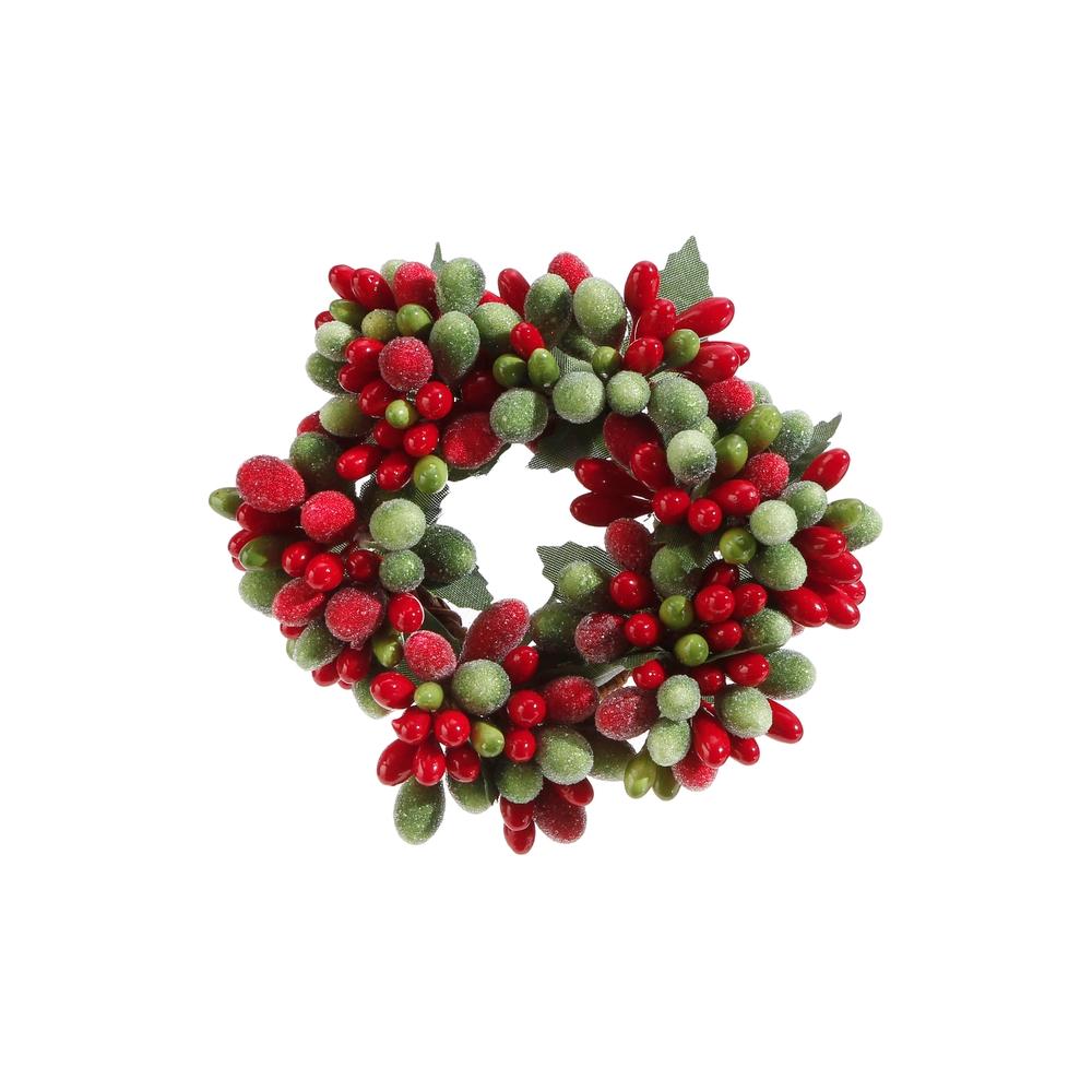 RAZ Imports 3.5" Beaded Berry Candle Ring