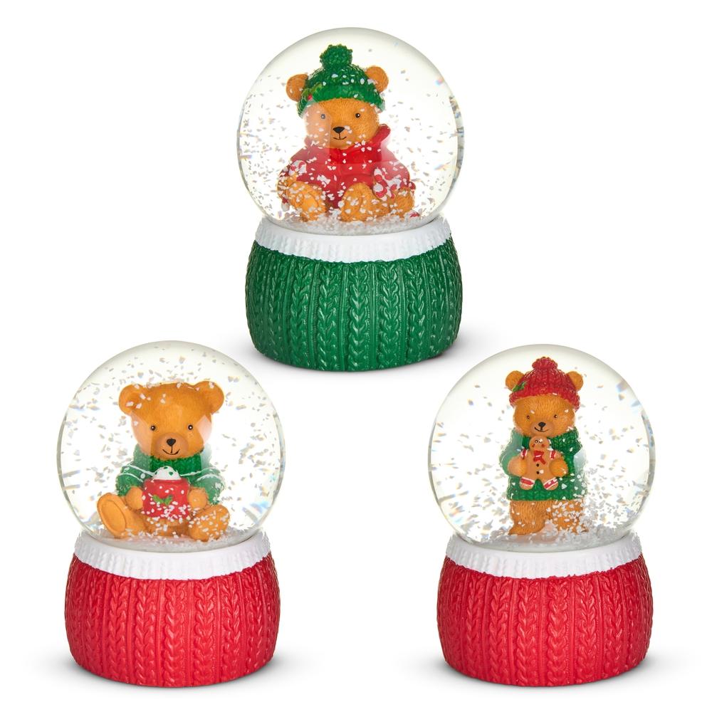 RAZ Imports 3.5" Beary Christmas Mini Water Globe