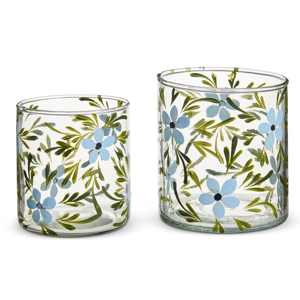 RAZ Imports 3.5" Blue Wildflower Votives