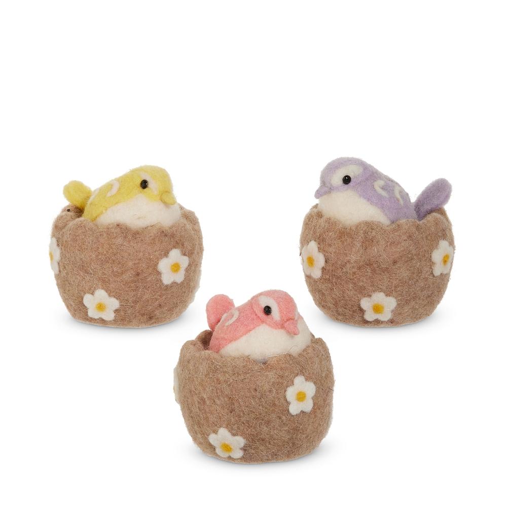 RAZ Imports 3.5" Felt Bird in Nest