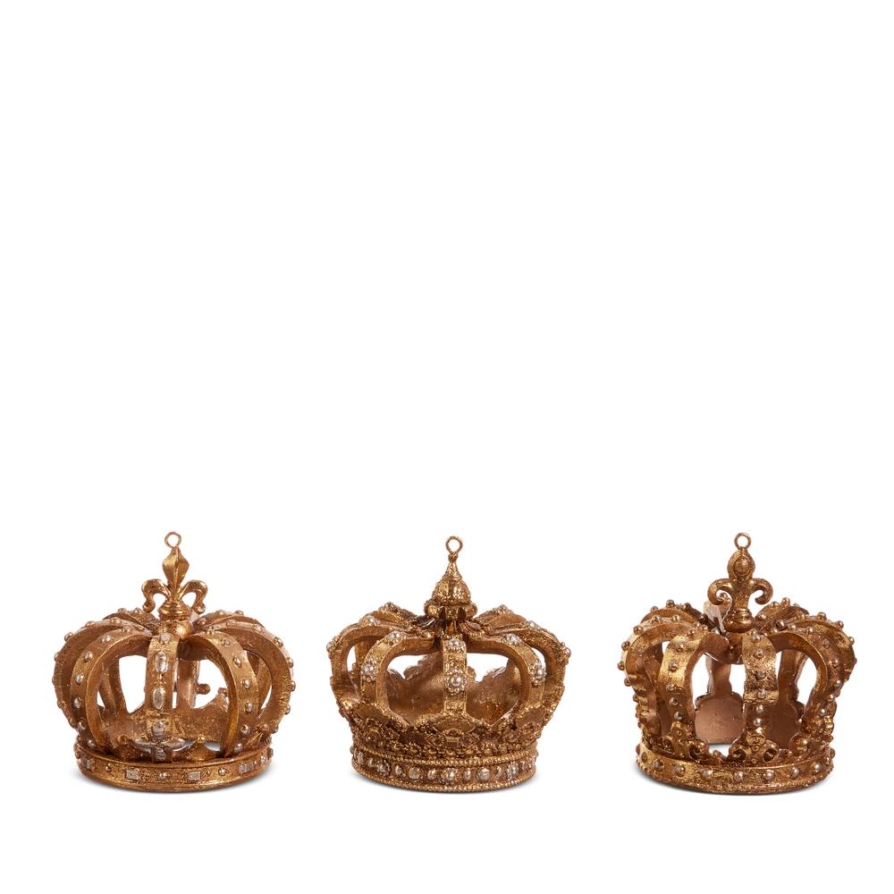 RAZ Imports 3.5" Gold Crown Ornament