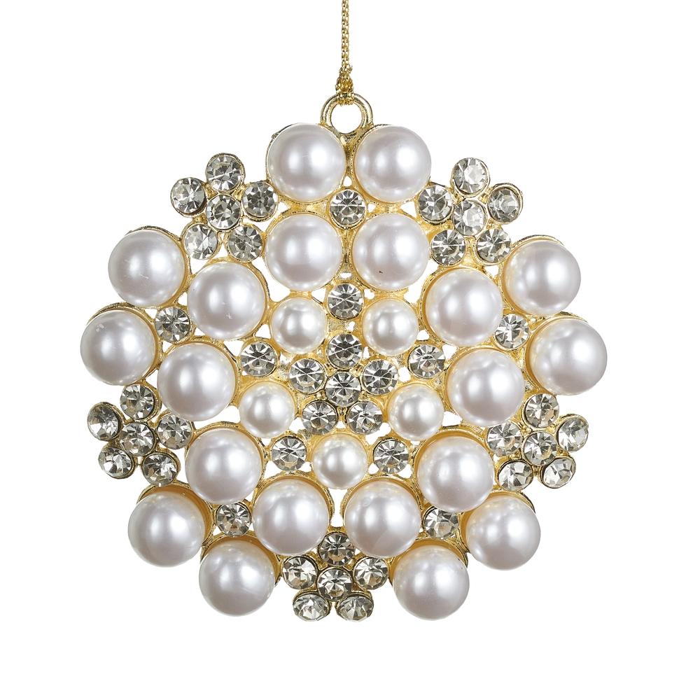 RAZ Imports 3.5" Pearl Brooch Ornament