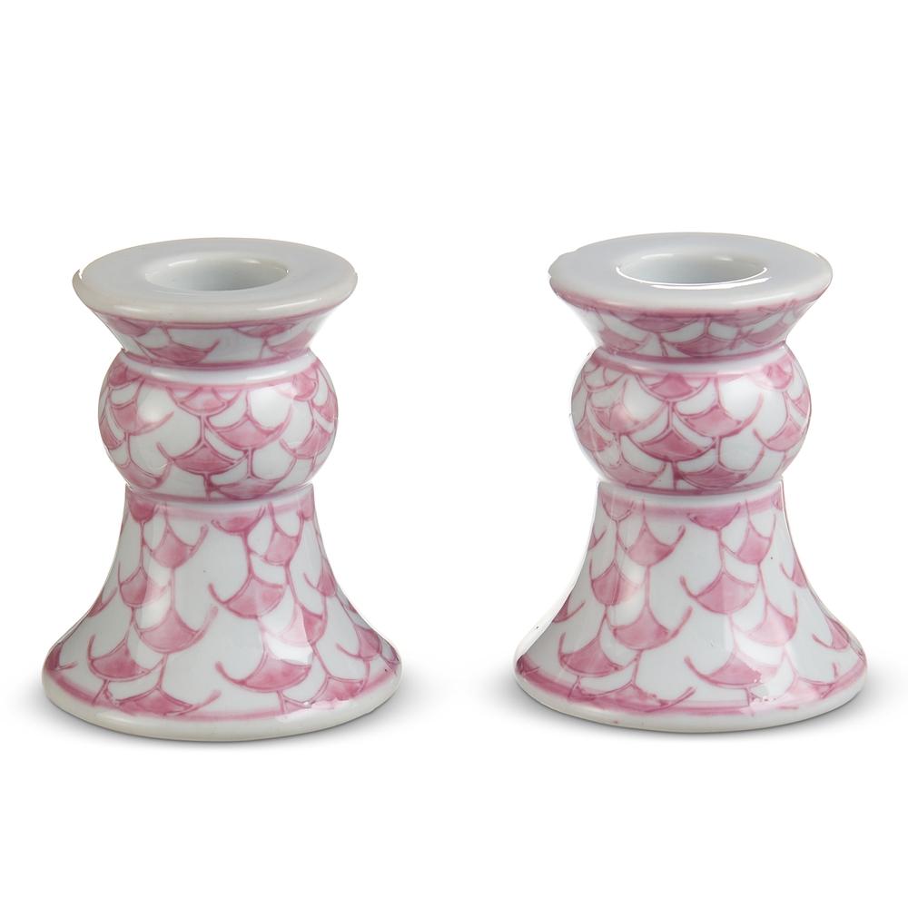 RAZ Imports 3.5" Pink Candle Holders