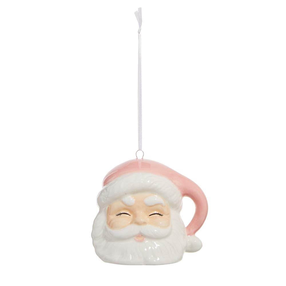 RAZ Imports 3.5" Pink Santa Ornament