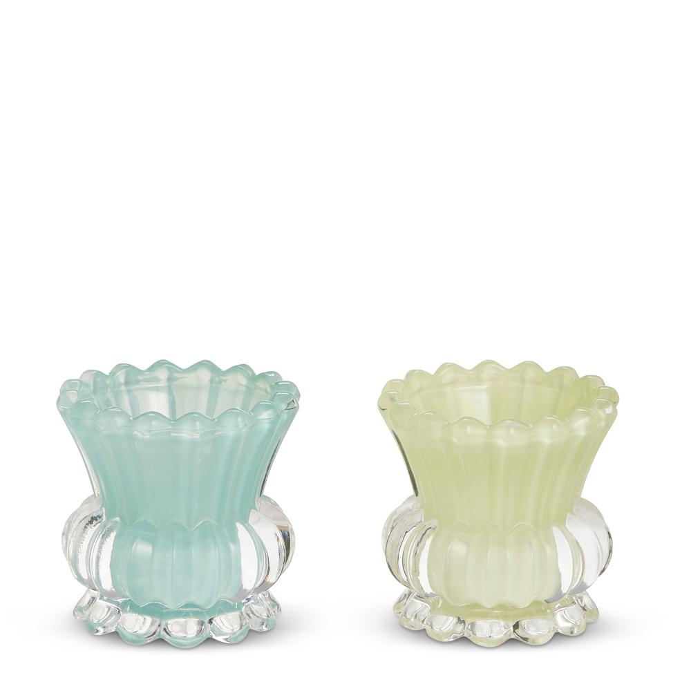 RAZ Imports 3.5" Ruffle Candle Holder