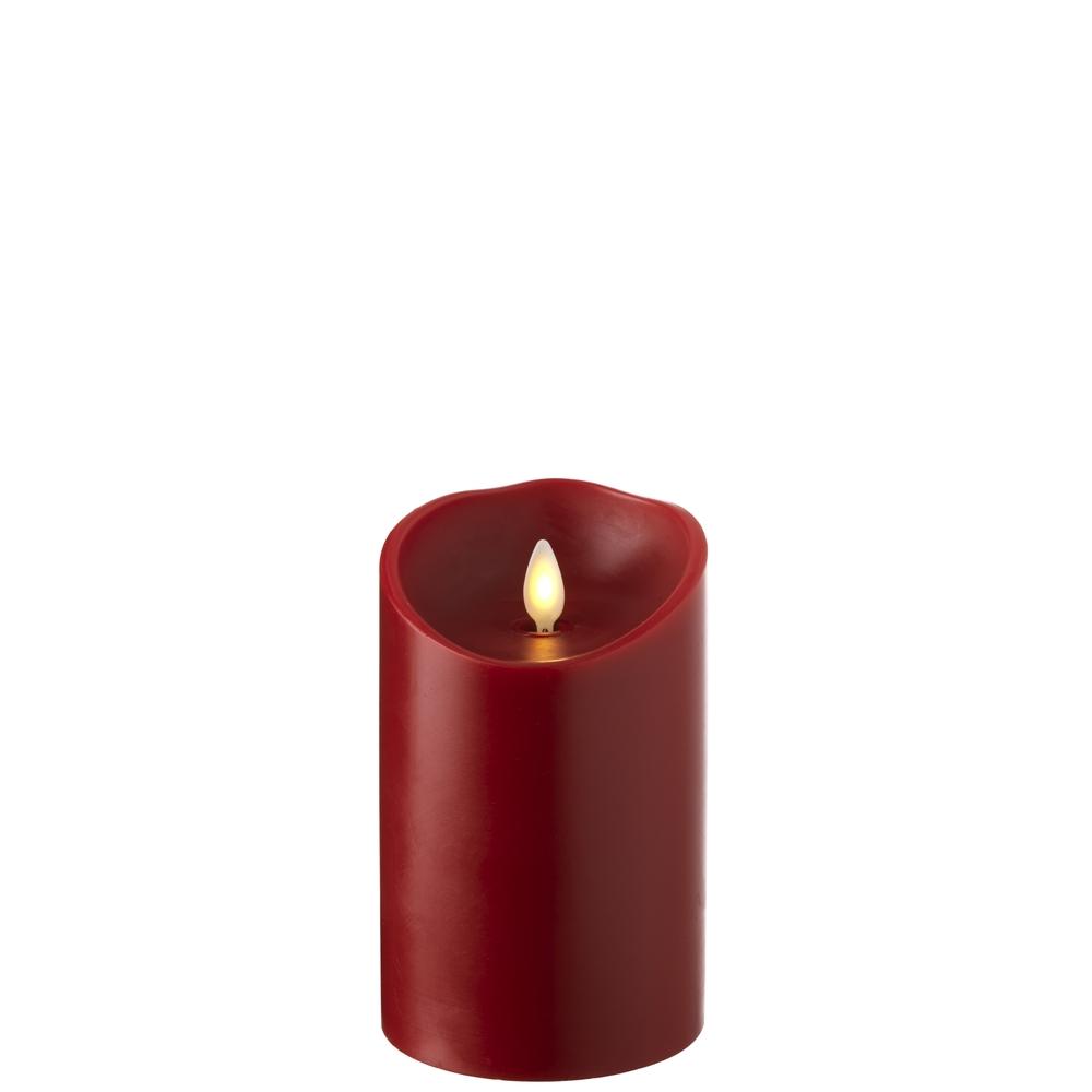 RAZ Imports 3.5" x 5" Push Flame Red Pillar Candle