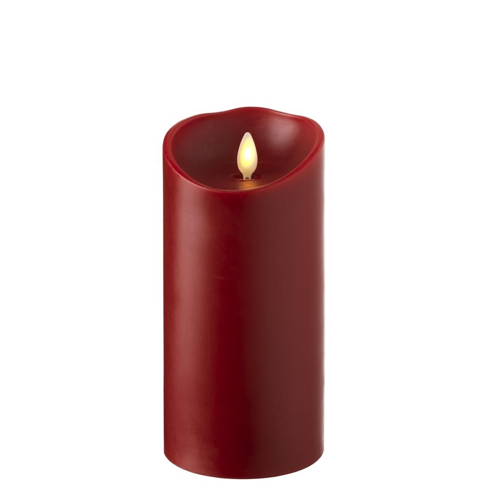 RAZ Imports 3.5" x 7" Push Flame Red Pillar Candle