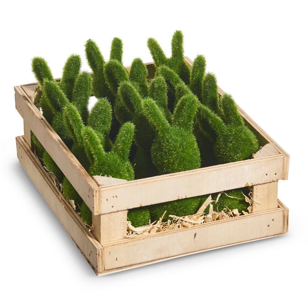 RAZ Imports 3.75" Crate of Moss Rabbits