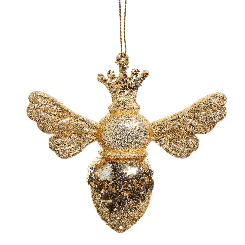 RAZ Imports 3.75" Crowned Bee Ornament