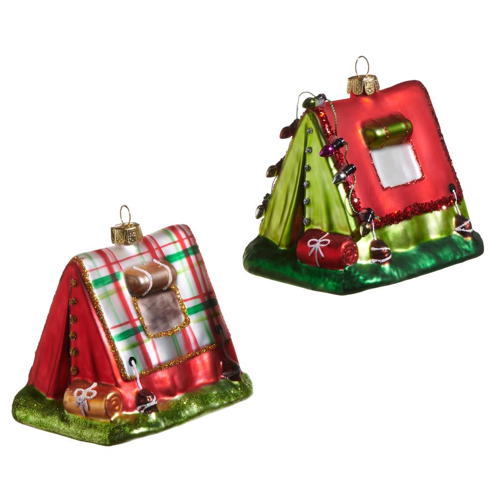 RAZ Imports 3.75" Holiday Pup Tent Ornament