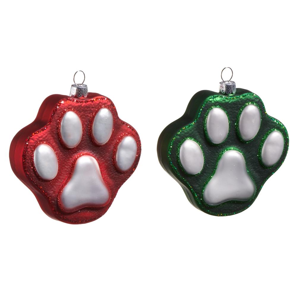 RAZ Imports 3.75" Paw Print Ornament