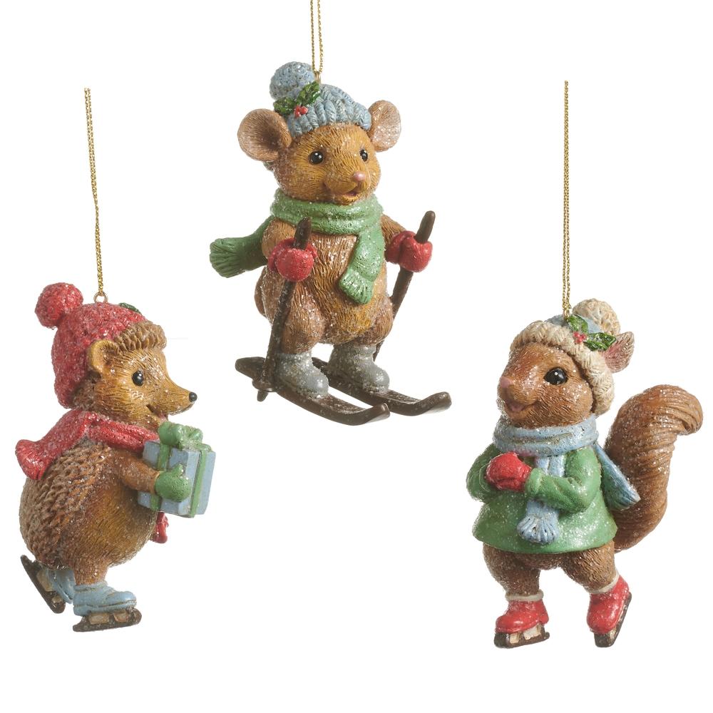 RAZ Imports 3.75" Skiing Critters Ornament