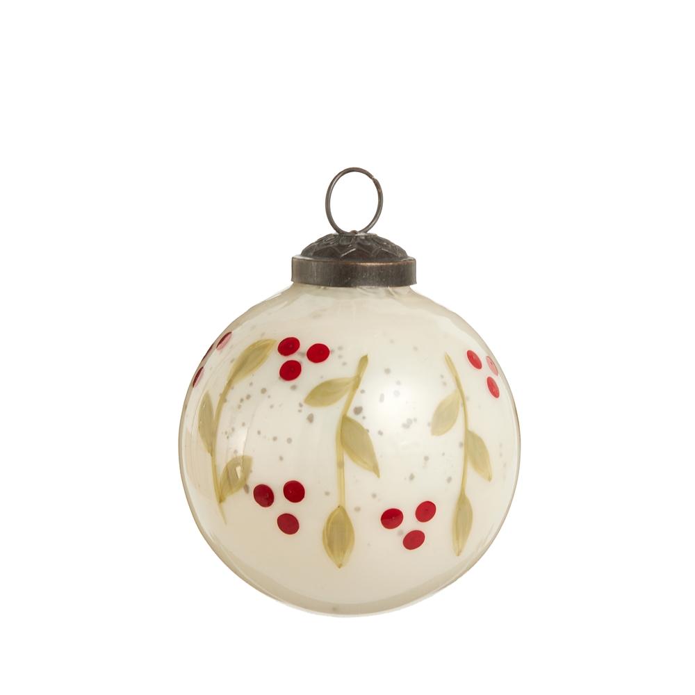 RAZ Imports 3" Berry and Greenery Ball Ornament
