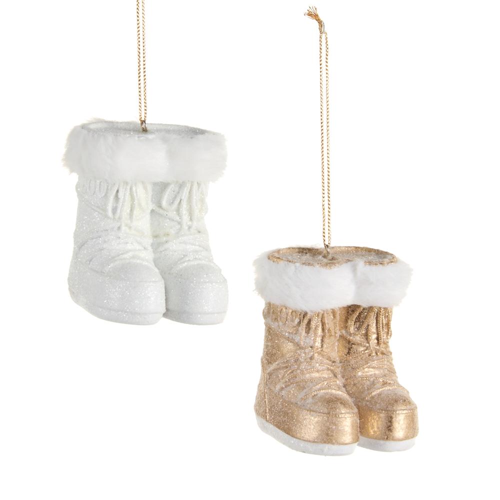 RAZ Imports 3" Fur Trimmed Ski Boots Ornament