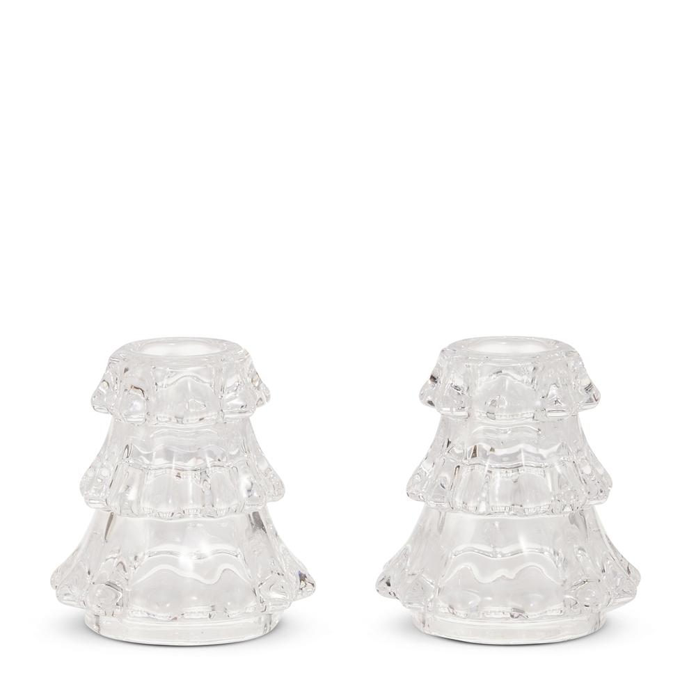 RAZ Imports 3" Glass Tree Taper Holder