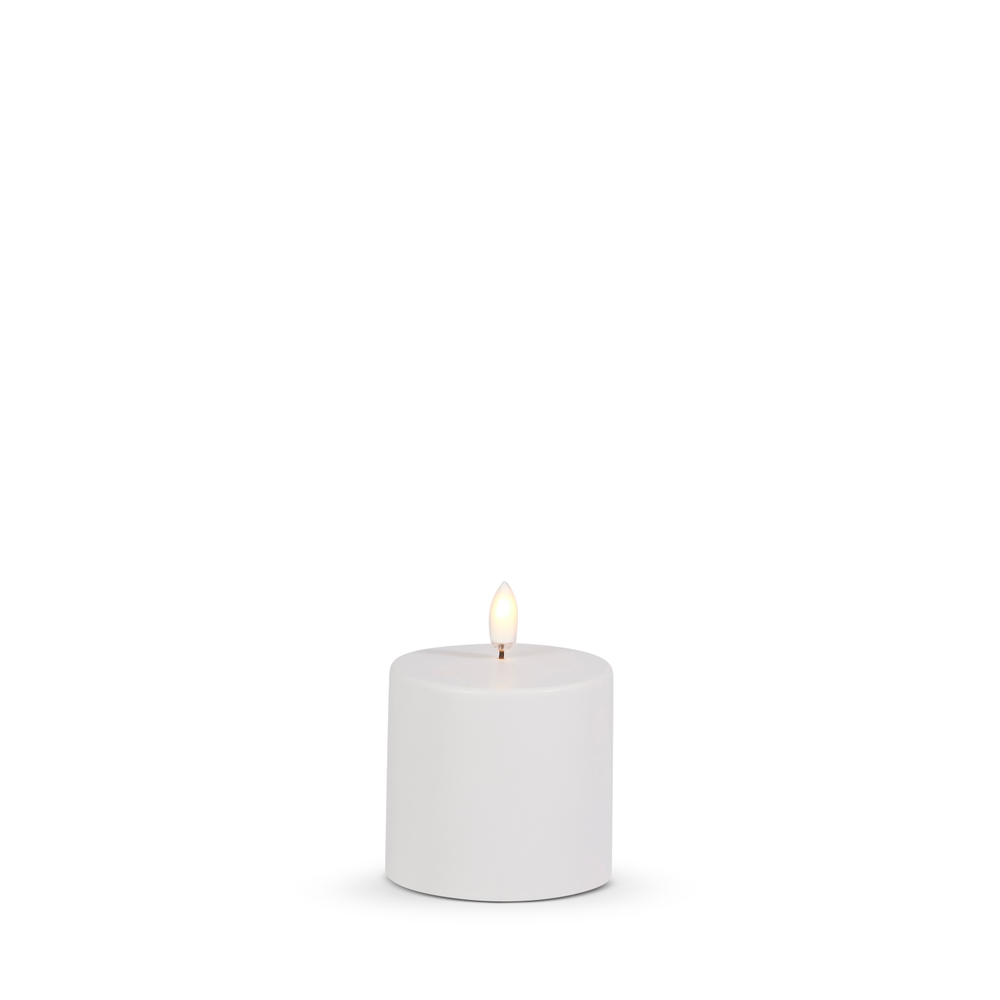 RAZ Imports 3" X 3" Outdoor White Pillar Candle