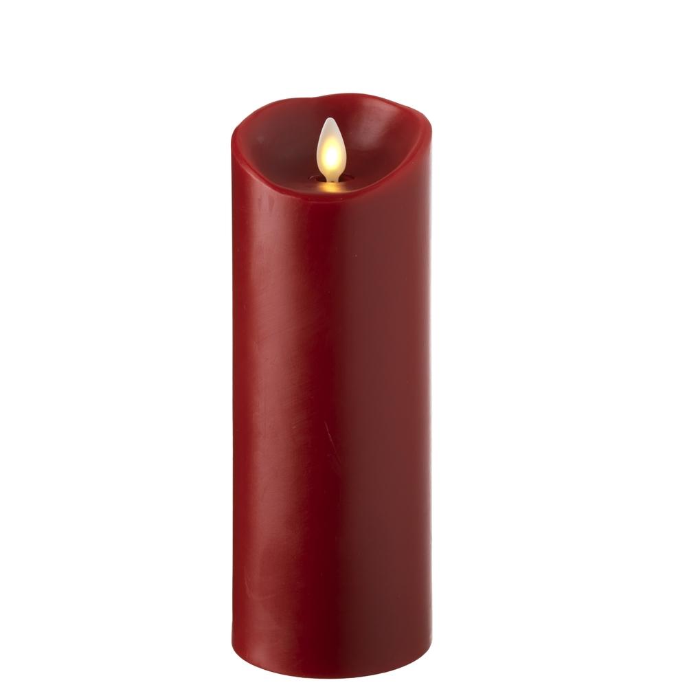RAZ Imports 3" x 8" Push Flame Red Pillar Candle