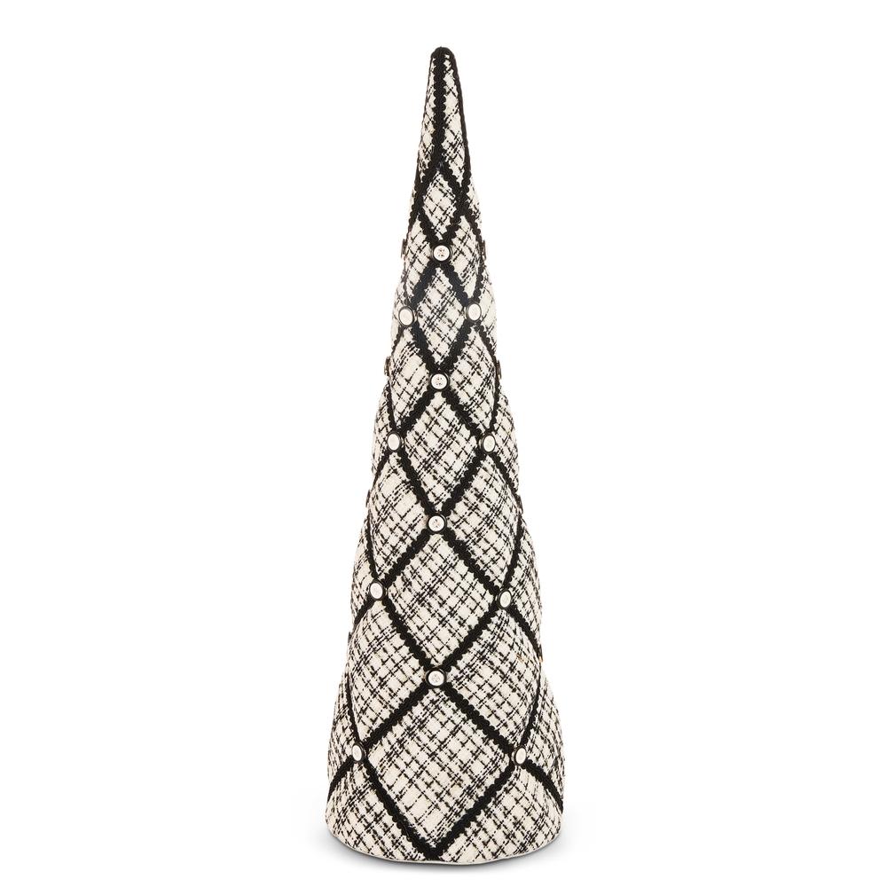 RAZ Imports 30.5" Ivory Tweed Cone Tree