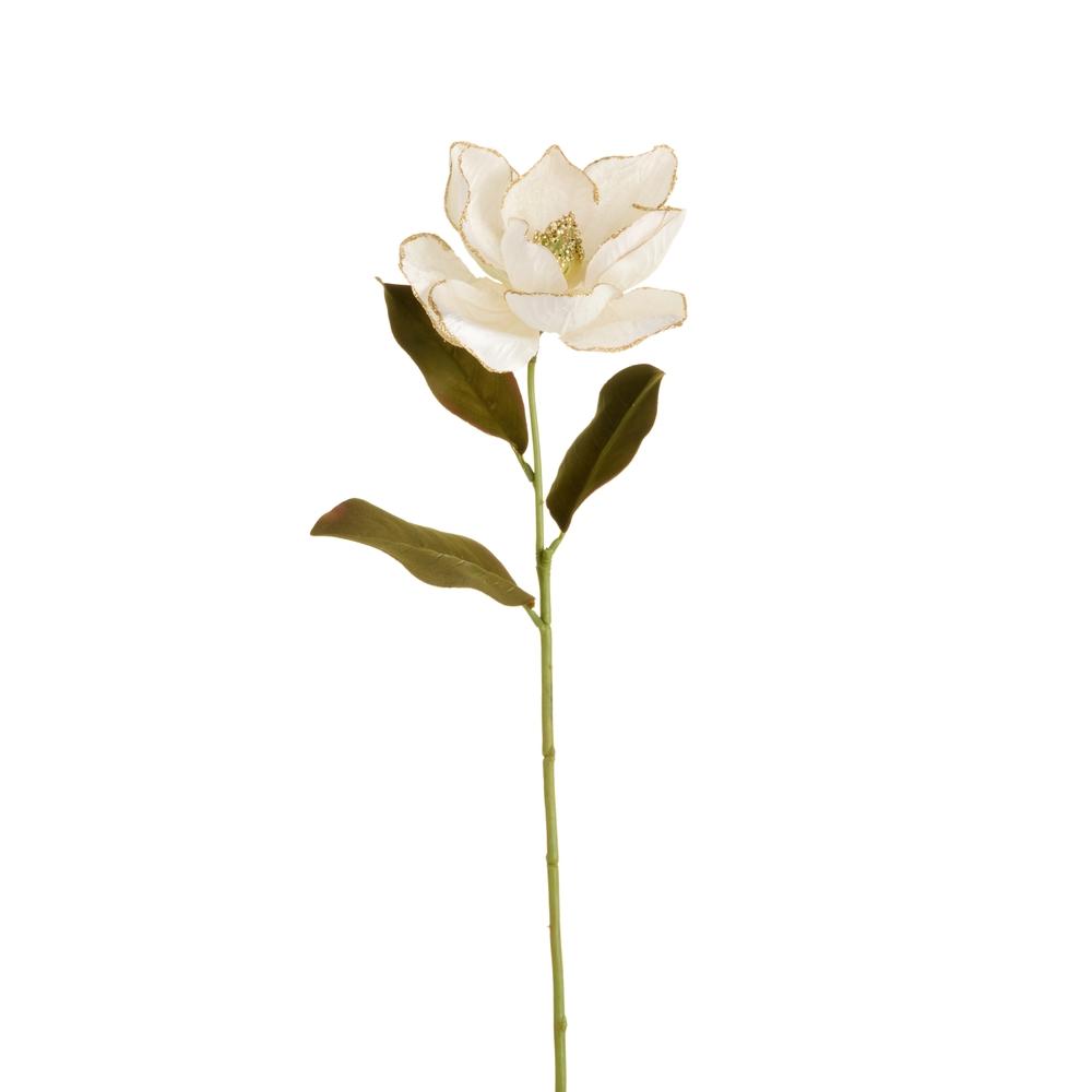 RAZ Imports 30" Gold Glitter Magnolia Stem