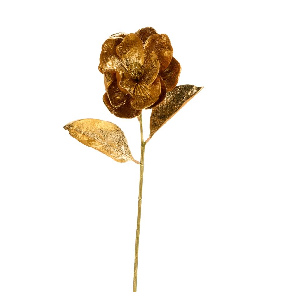 RAZ Imports 30" Gold Magnolia Stem