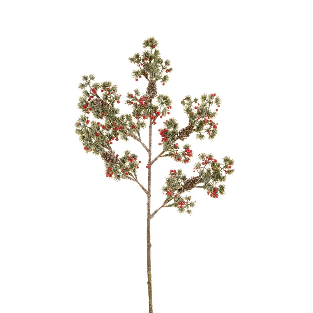 RAZ Imports 30" Iced Berry Evergreen Spray