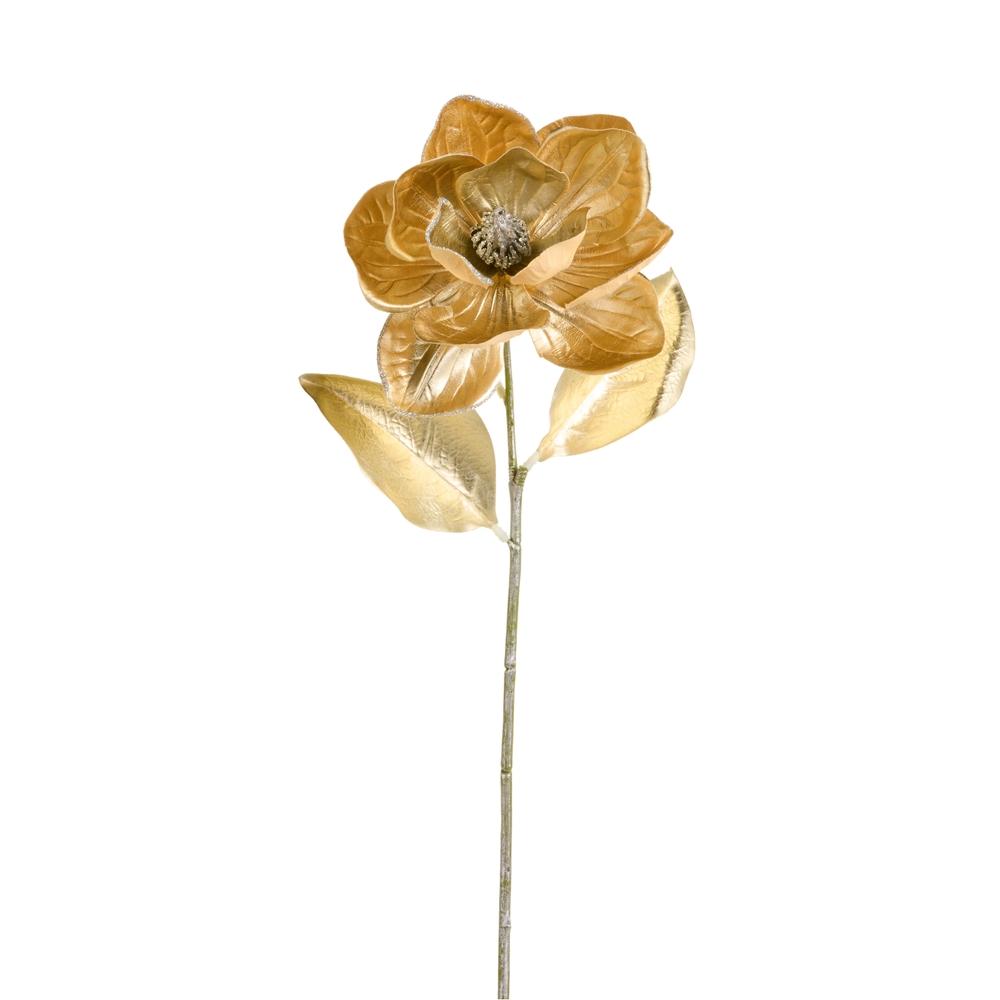 RAZ Imports 30" Metallic Gold Magnolia Stem