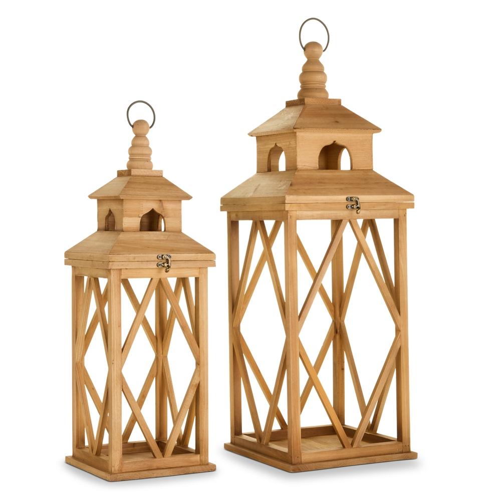 RAZ Imports 31" Wooden Carriage Lantern