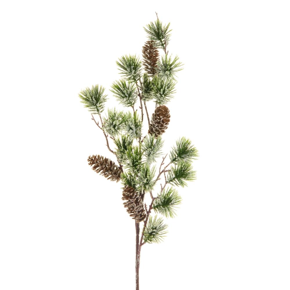 RAZ Imports 32.5" Iced Pine and Pinecone Spray