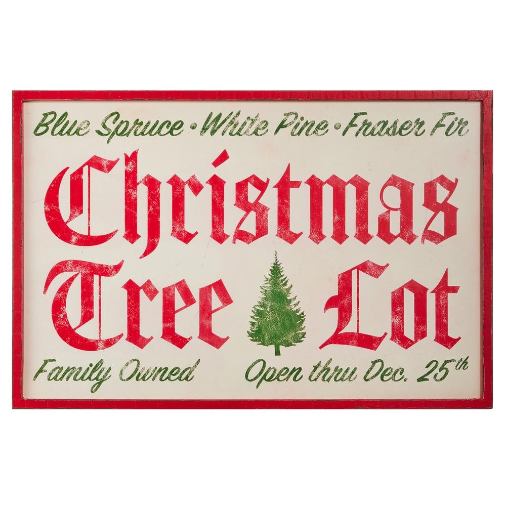 RAZ Imports 32" Christmas Tree Lot Wall Art