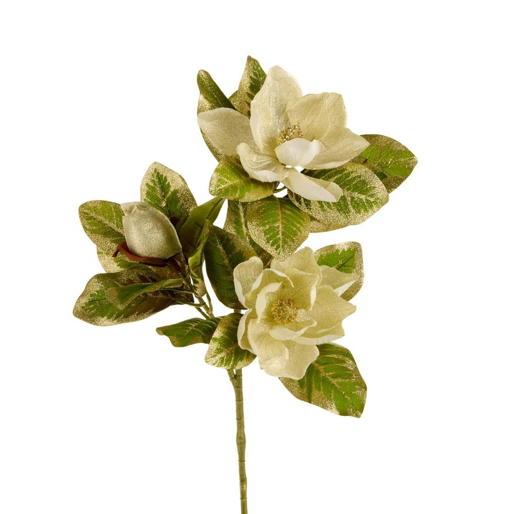 RAZ Imports 32" Gold Magnolia Spray