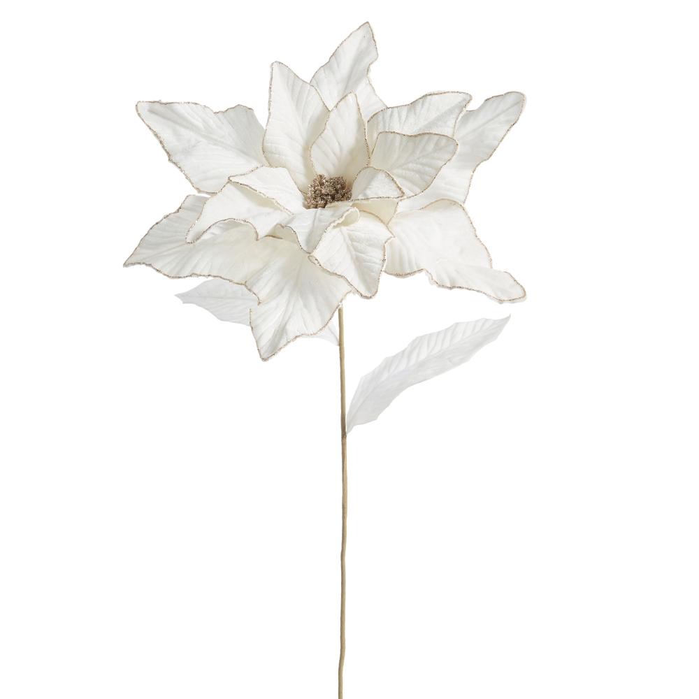 RAZ Imports 32" Ivory Poinsettia Stem