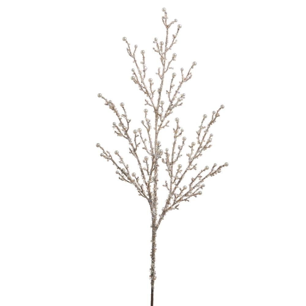 RAZ Imports 33" Champagne Glitter Pearl Spray