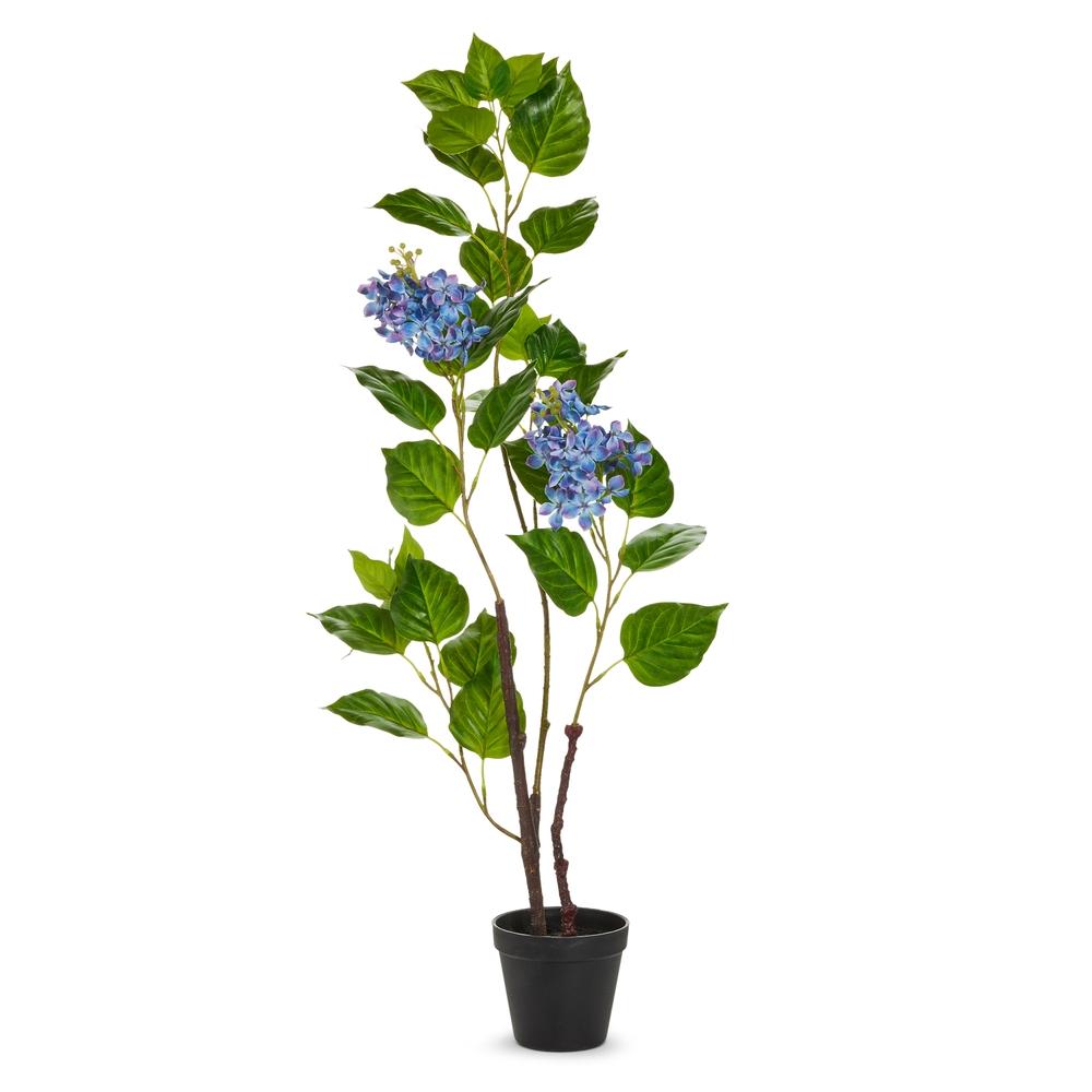 RAZ Imports 34.5" Potted Purple Hydrangea