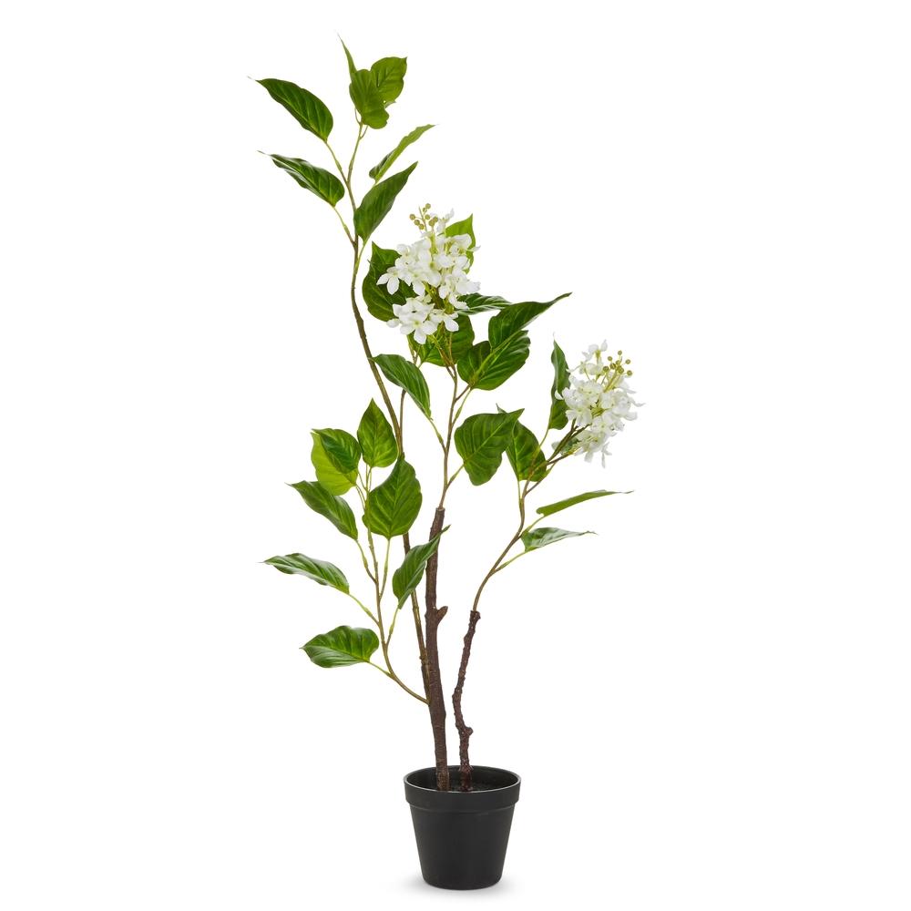 RAZ Imports 34.5" Potted White Hydrangea