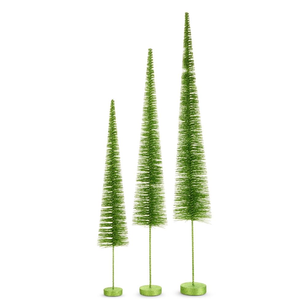 RAZ Imports 36" Bright Green Glittered Bottle Trees