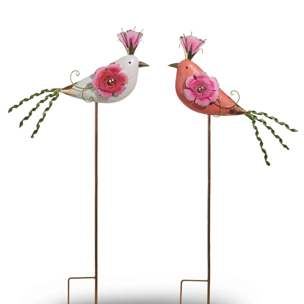 RAZ Imports 36" Floral Bird Garden Stake