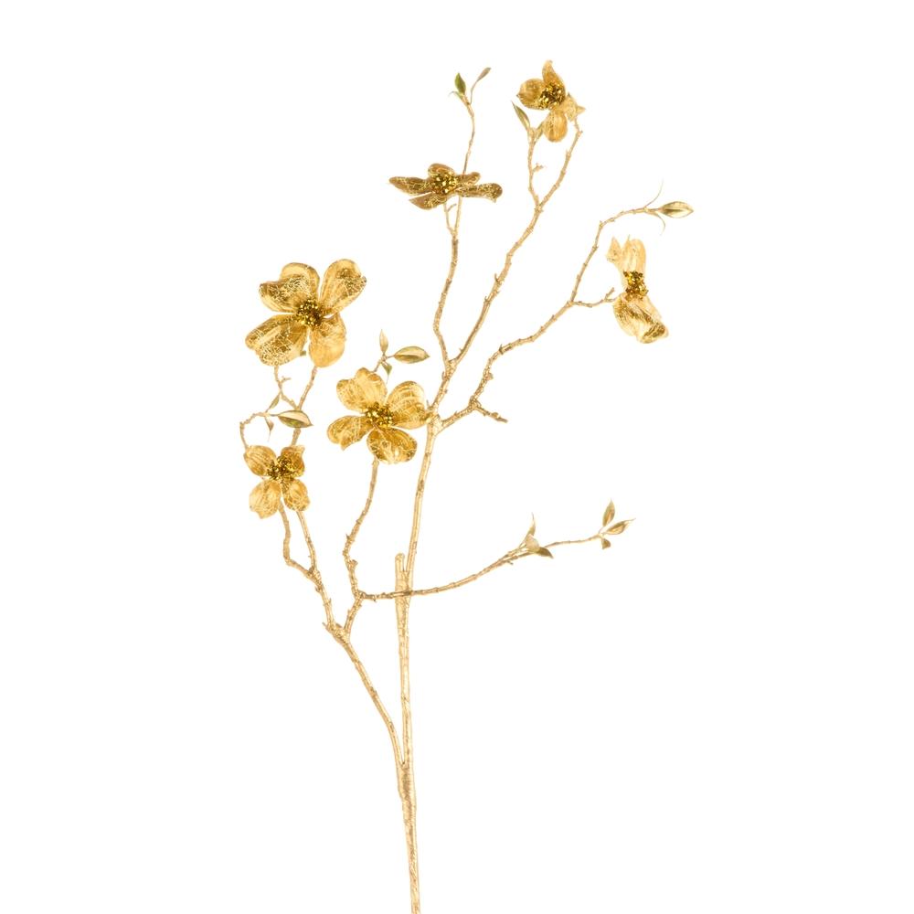 RAZ Imports 36" Gold Dogwood Spray