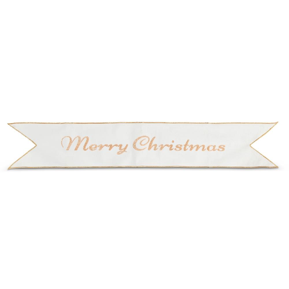 RAZ Imports 36" Ivory Merry Christmas Banner
