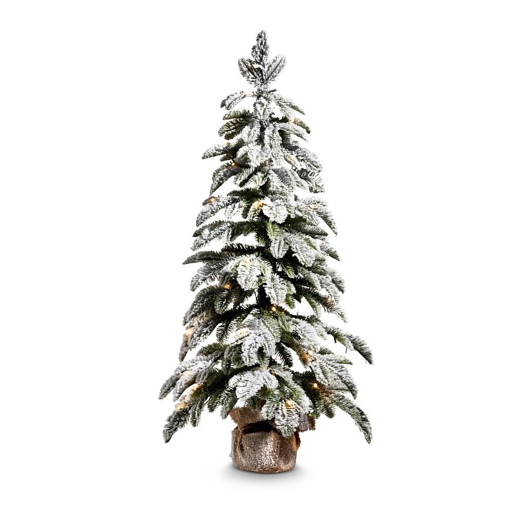 RAZ Imports 36" Lighted Flocked Pine Tree in Bag