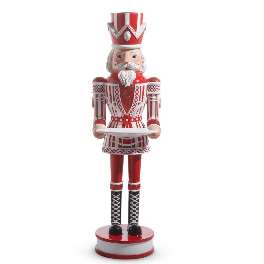 RAZ Imports 36" Peppermint Nutcracker with Tray