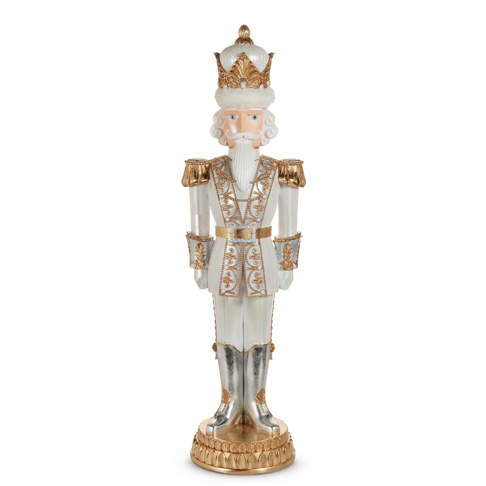 RAZ Imports 36" White and Gold Nutcracker