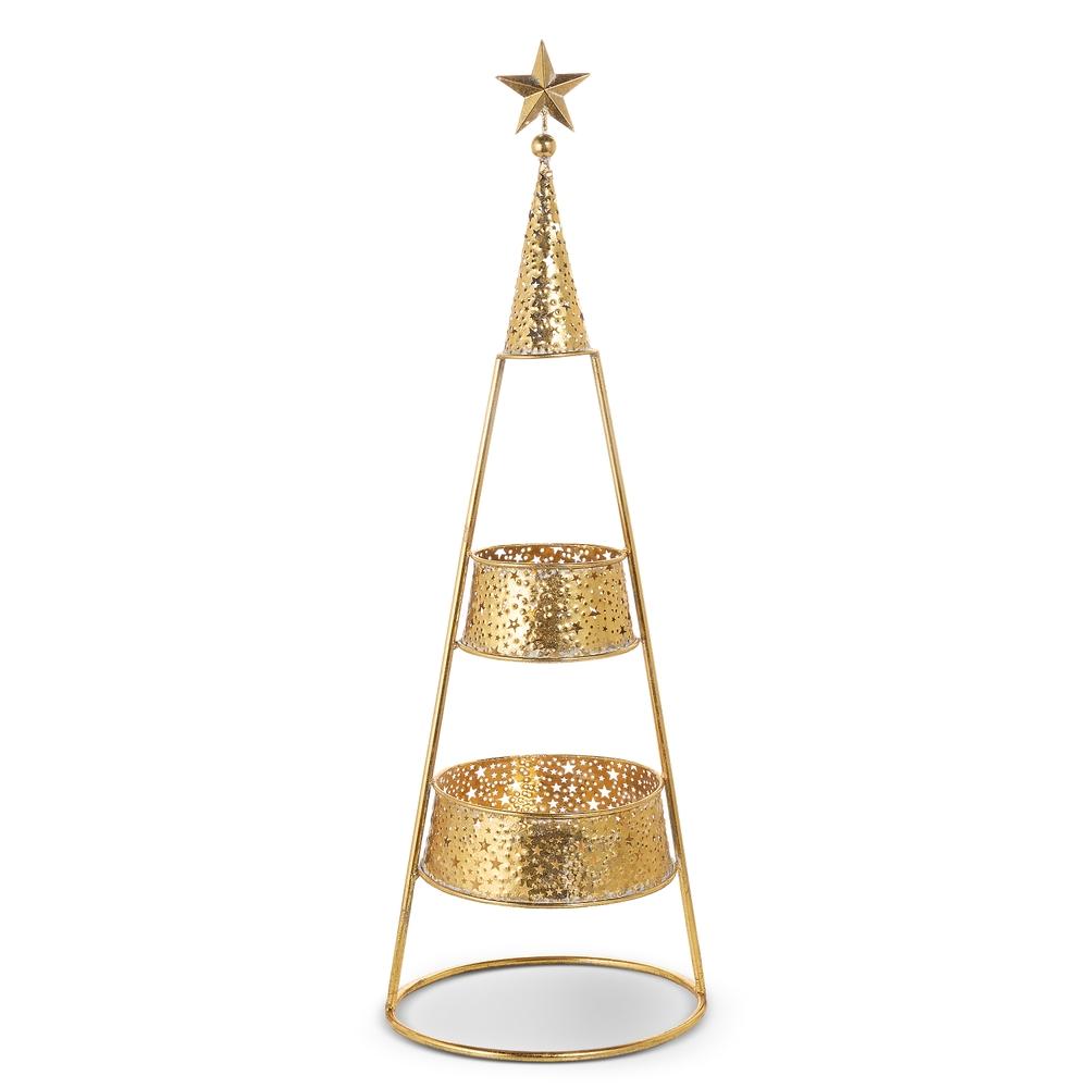 RAZ Imports 37.5" Gold Star Tiered Stand